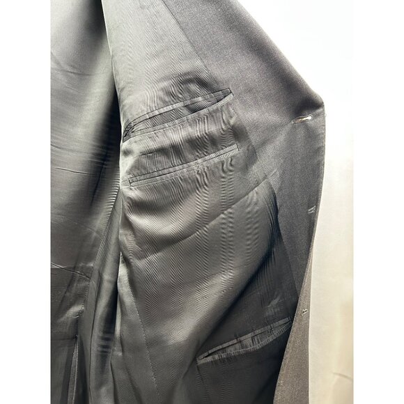 Eduard Dressler High Twist Wool Blazer Mens 48R Charcoal Gray Made in Germany - Picture 14 of 15